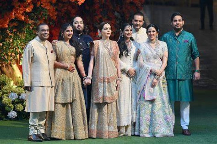 Akash Ambani with His Family