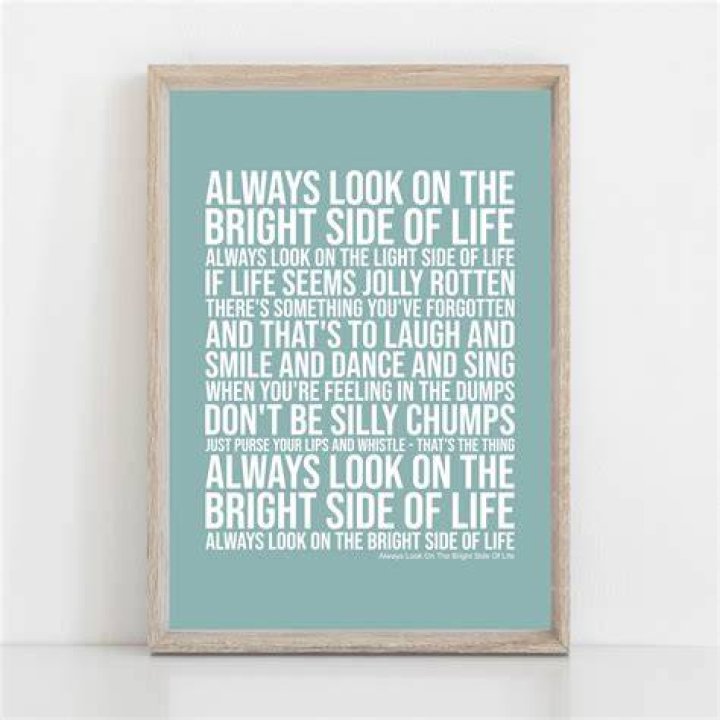 Always look on the bright side of life meaning by ... lyrics