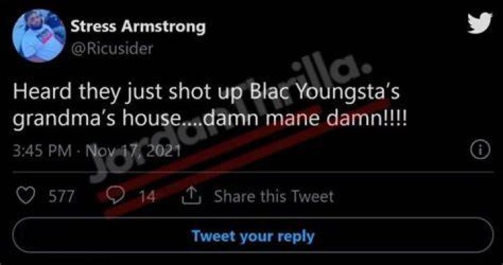Blac youngsta shot grandma in the back lyrics