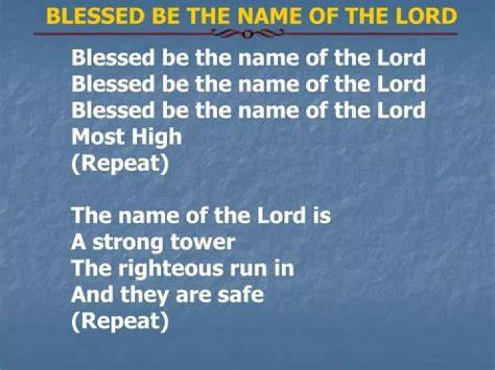 Blessed be the name of the most high lyrics