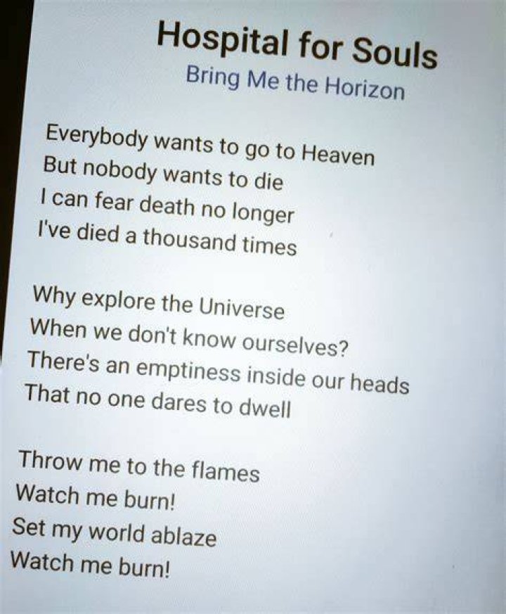 Bring Me the Horizon - Hospital for Souls Lyrics Meaning