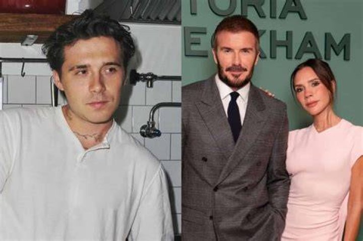 Brooklyn Beckham with parents