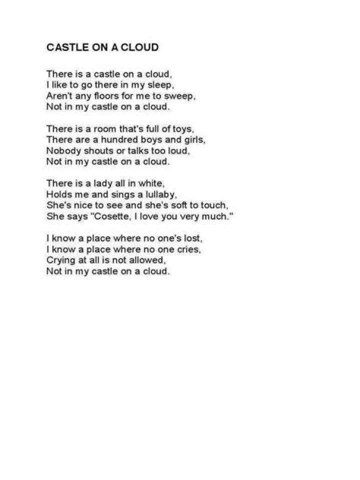 Castle on a cloud lyrics lyrics