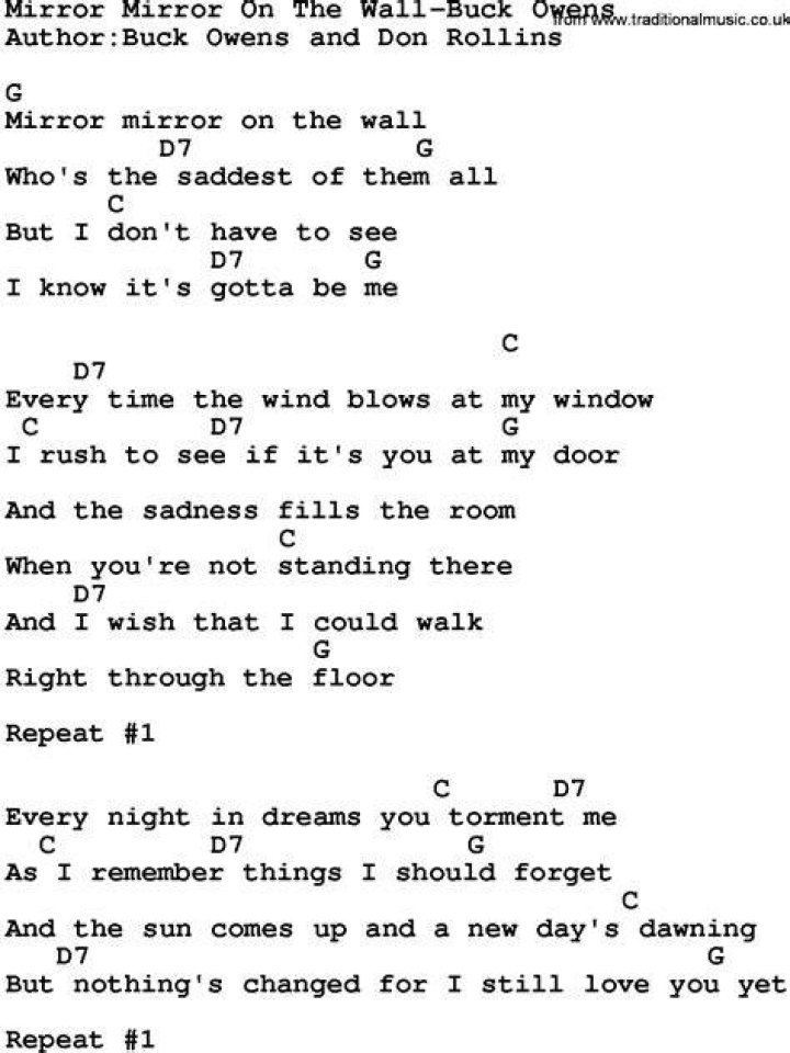 Counrty song rear view mirror lyrics