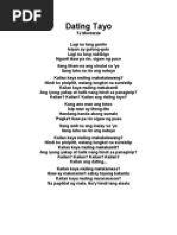 Dating tayo with spoken poetry tagalog lyrics