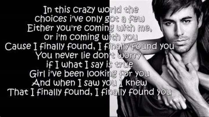 Finally found lyrics lyrics