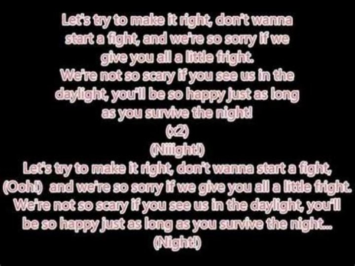 Fnaf song survive the night lyrics