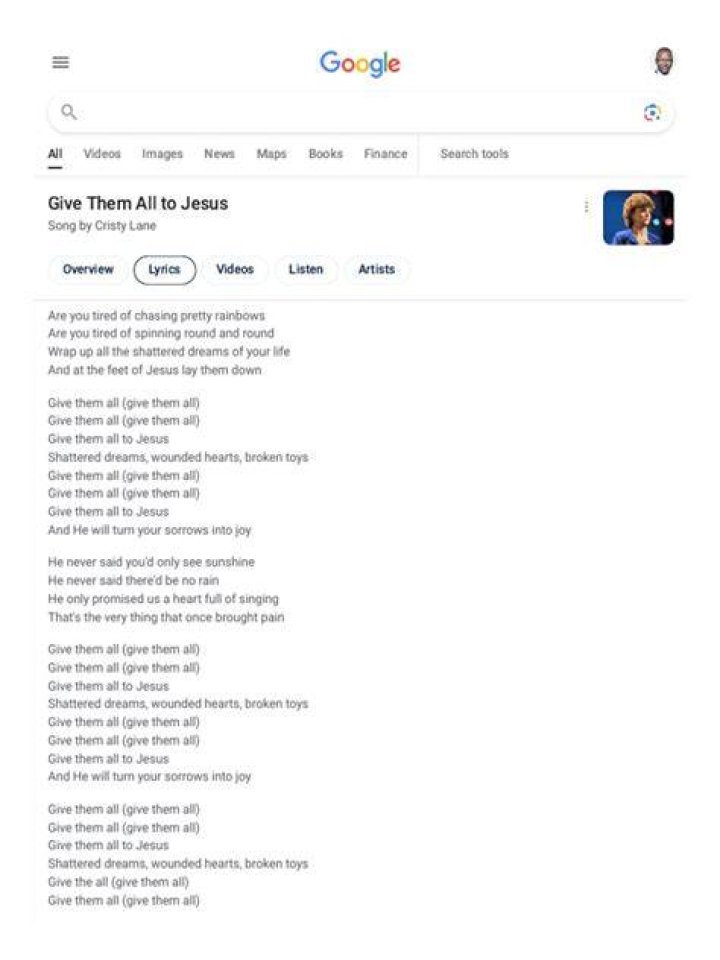 Give it all to jesus lyrics lyrics