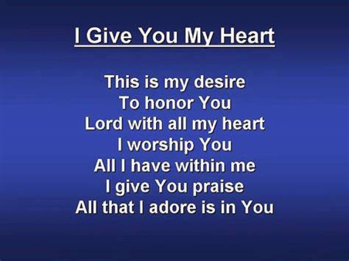 Give your heart to the lord lyrics