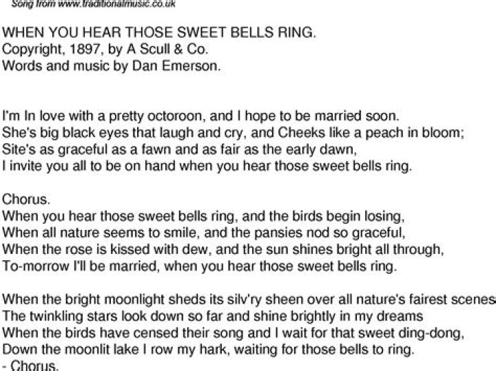Hear the bells ring lyrics