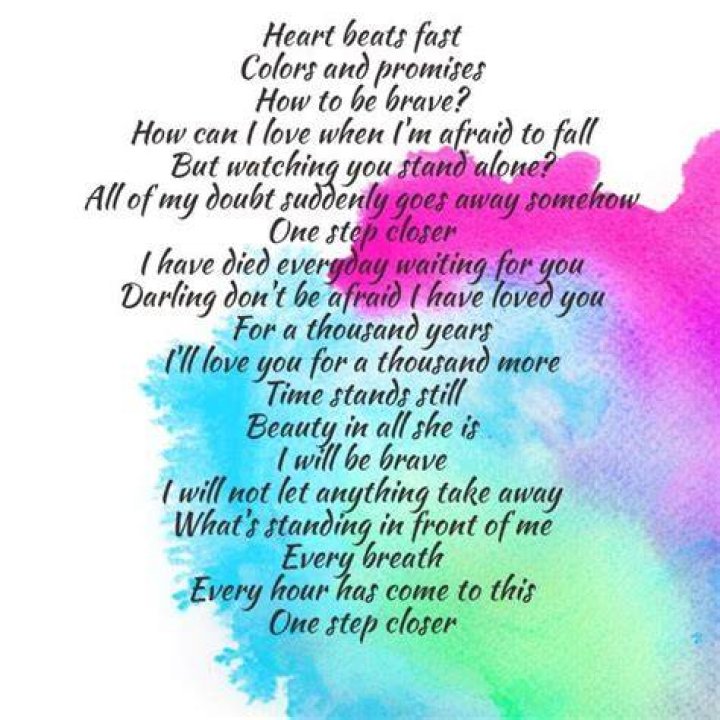 Heart beat fast colours and promises lyrics