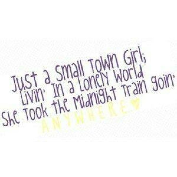Hometown girl leaving on a train going anywhere lyrics