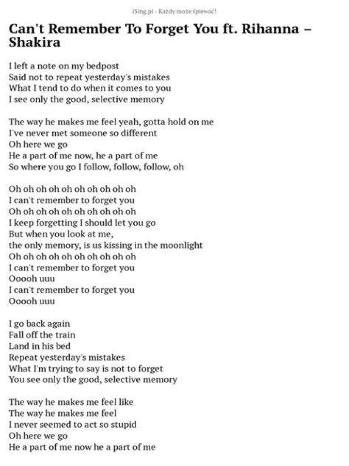 (I Can't) Forget About You Lyrics Meaning