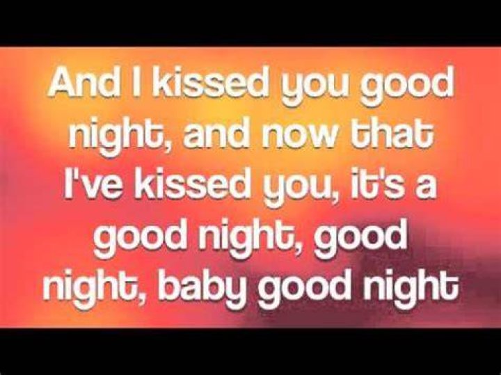 I kissed you good night lyrics