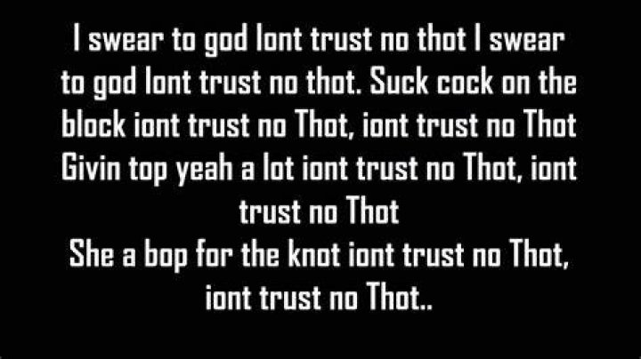 I never cuff no thot i never trust no bitch lyrics