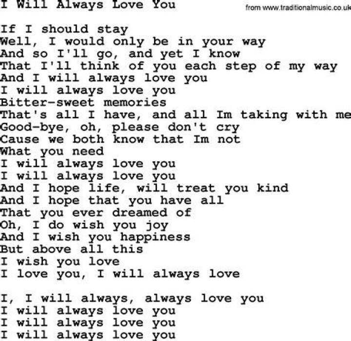 I will always love you how i do lyrics