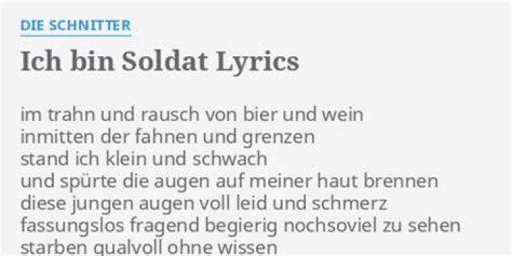 Ich bin soldat lyrics