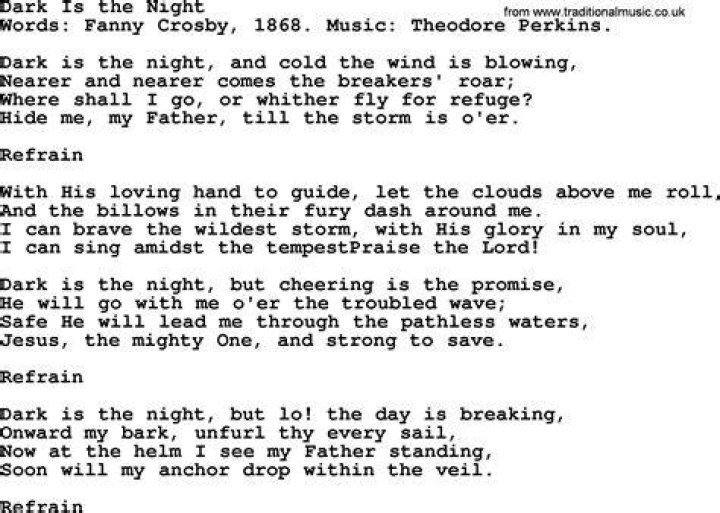 In the dark of night lyrics lyrics
