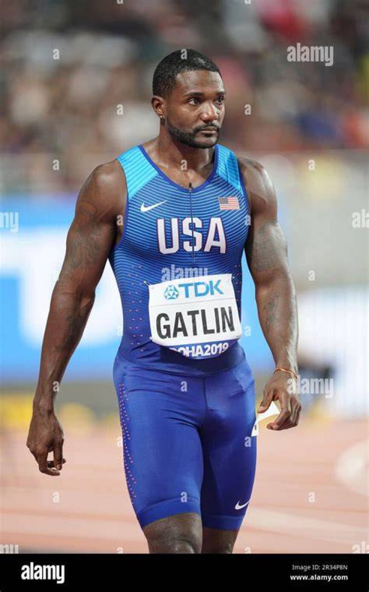 Justin Gatlin is running Justin Gatlin is running