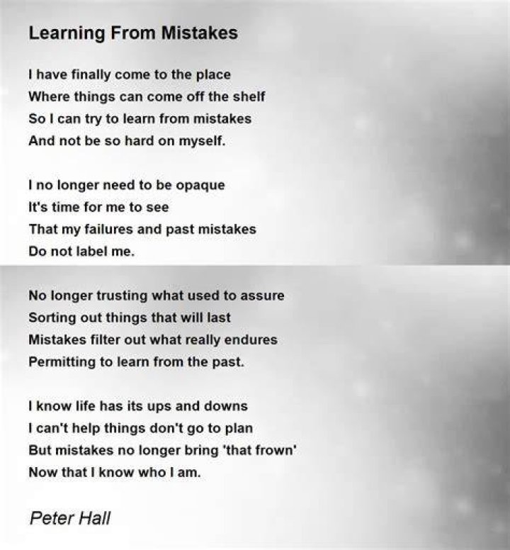 Learn from my mistakes lyrics