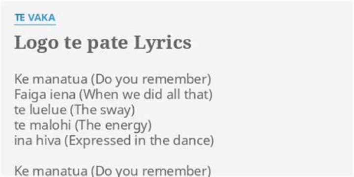 Logo te pate meaning of the words lyrics