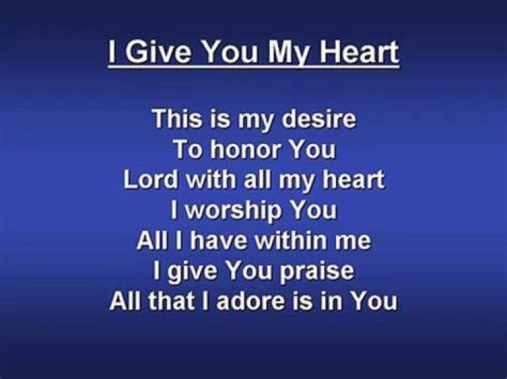 Lord i give you my praise lyrics