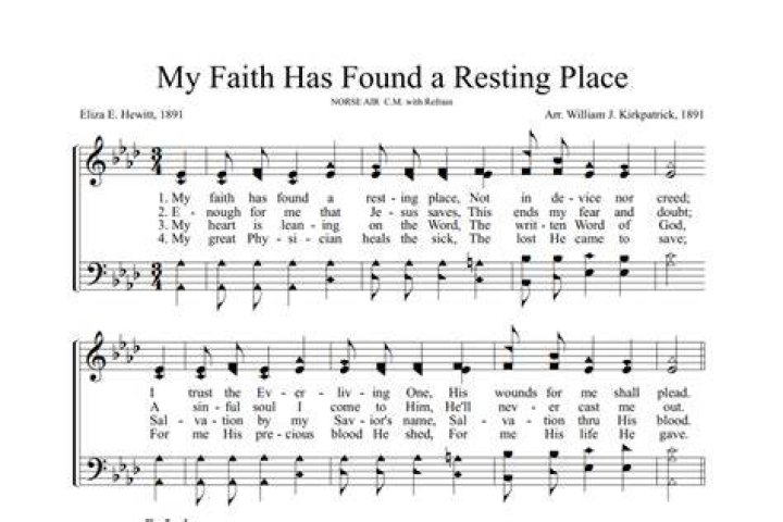 My faith has found a resting place lyrics