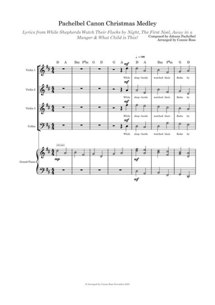 Pachelbel and lyrics