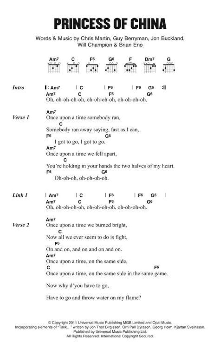 Princess of China Lyrics Meaning