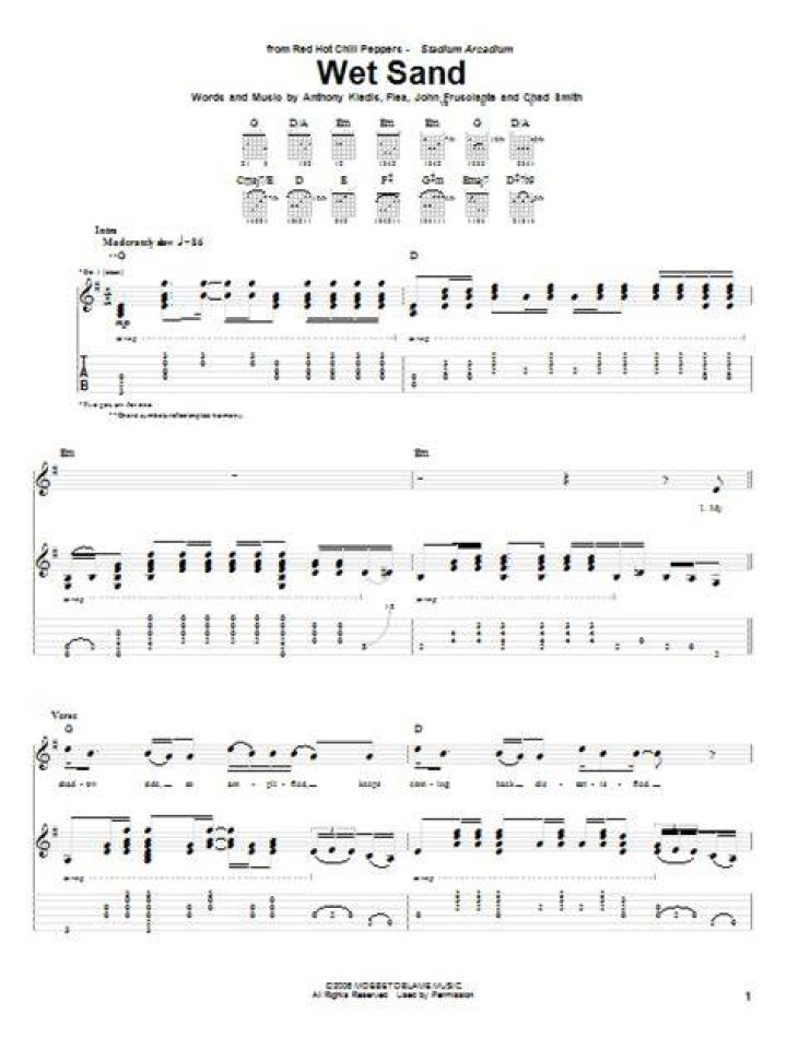 Red Hot Chili Peppers - Wet Sand Lyrics Meaning