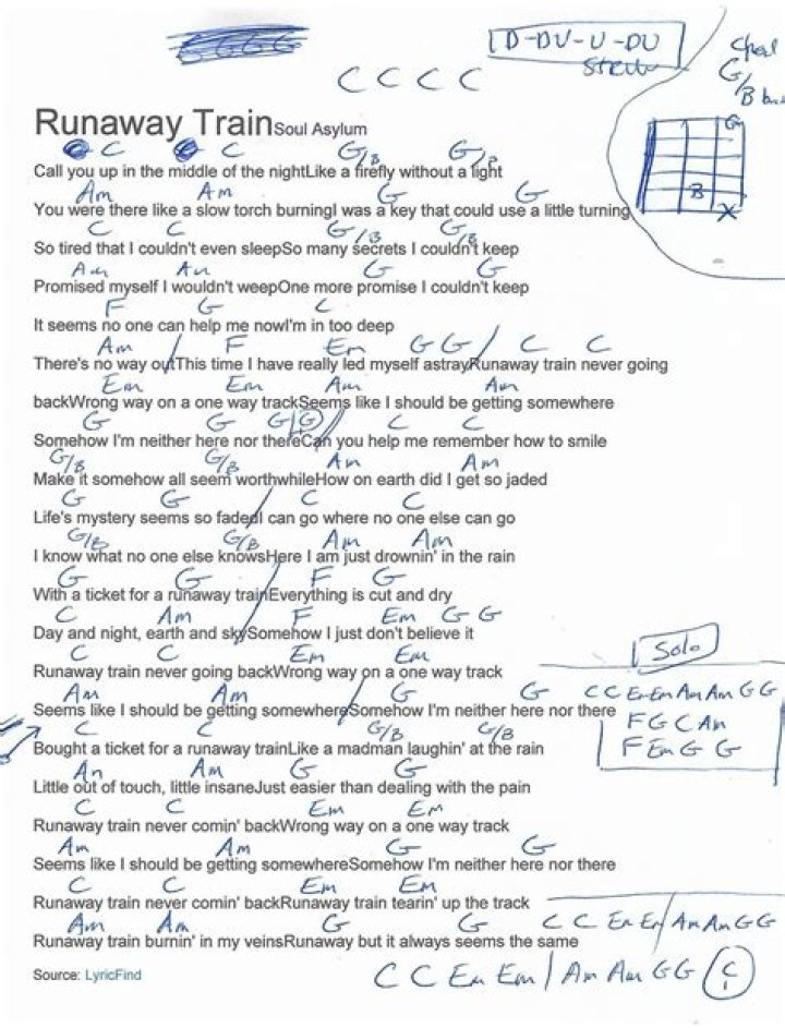 Runaway train soul asylum lyrics