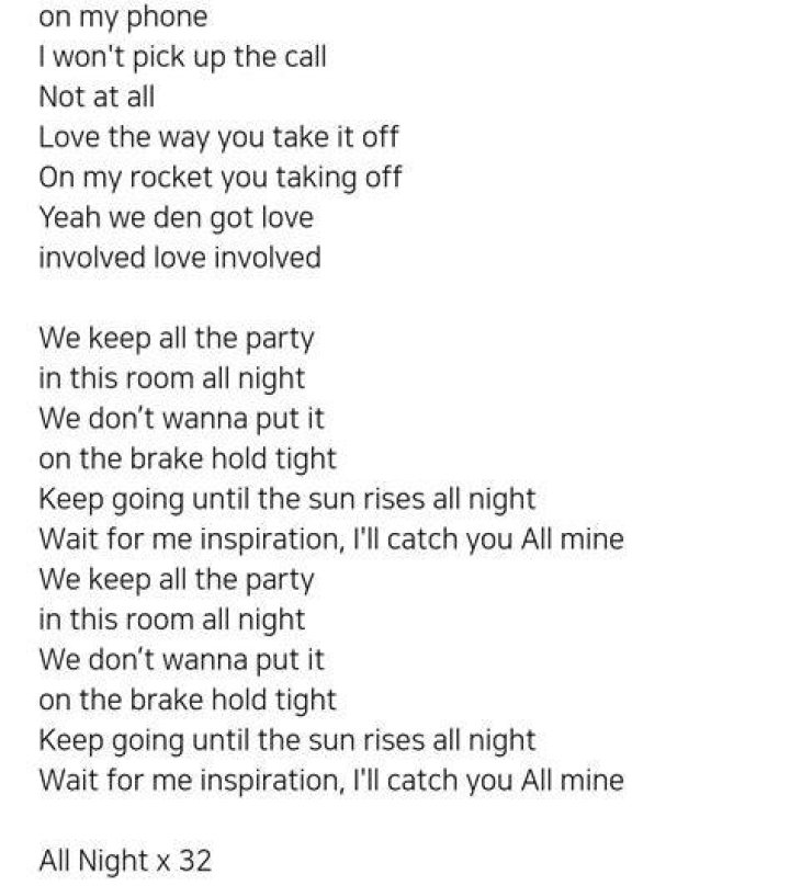 Saturday night we gonna party all night lyrics