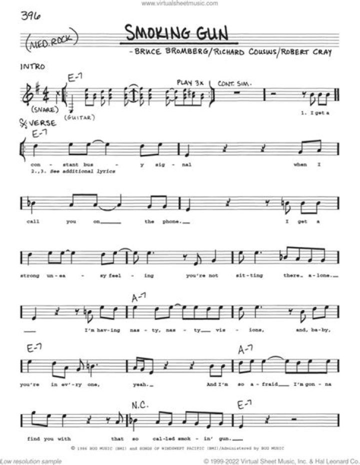 Smoking gun lyrics