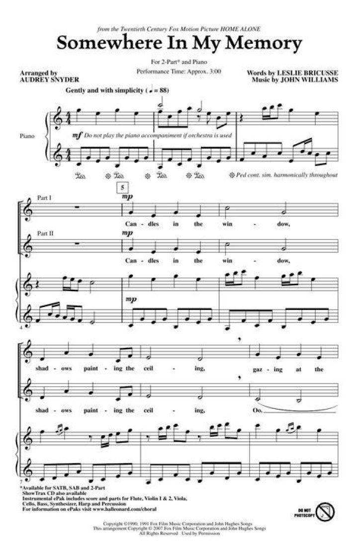 Somewhere in my memory lyrics