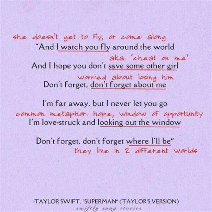 Superman by taylor swift lyrics