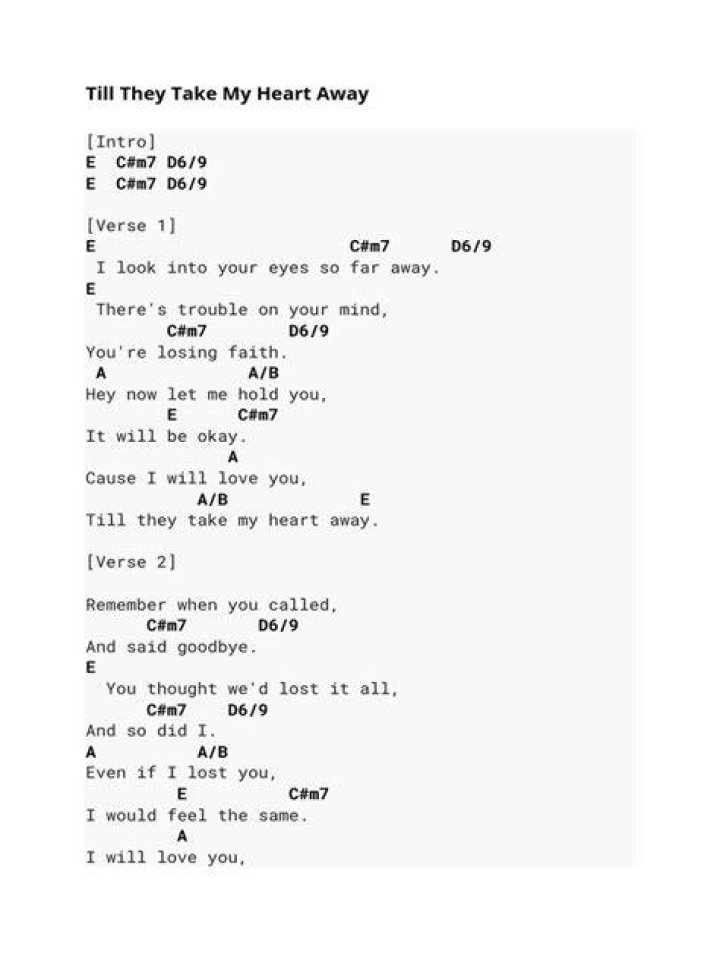Take my heart take this pain lyrics
