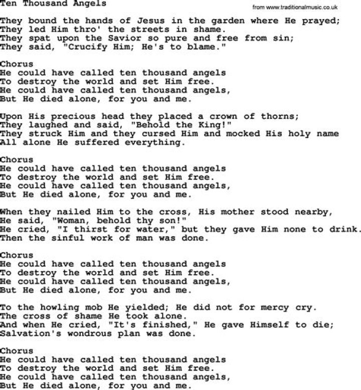 Ten thousand people lyrics