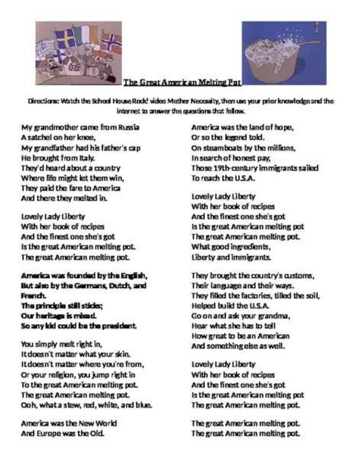 The great american melting pot lyrics