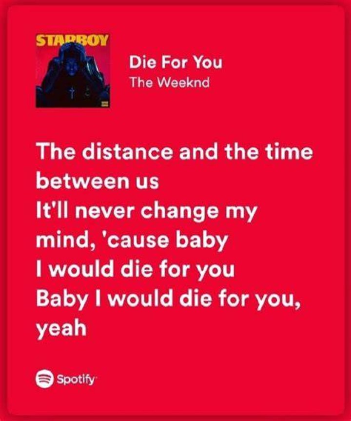 The weeknd love songs lyrics