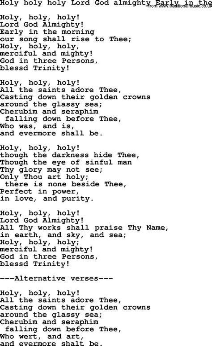There will be a day holy is the lord christian lyrics