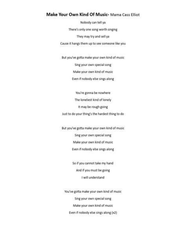 We are one of a kind lyrics