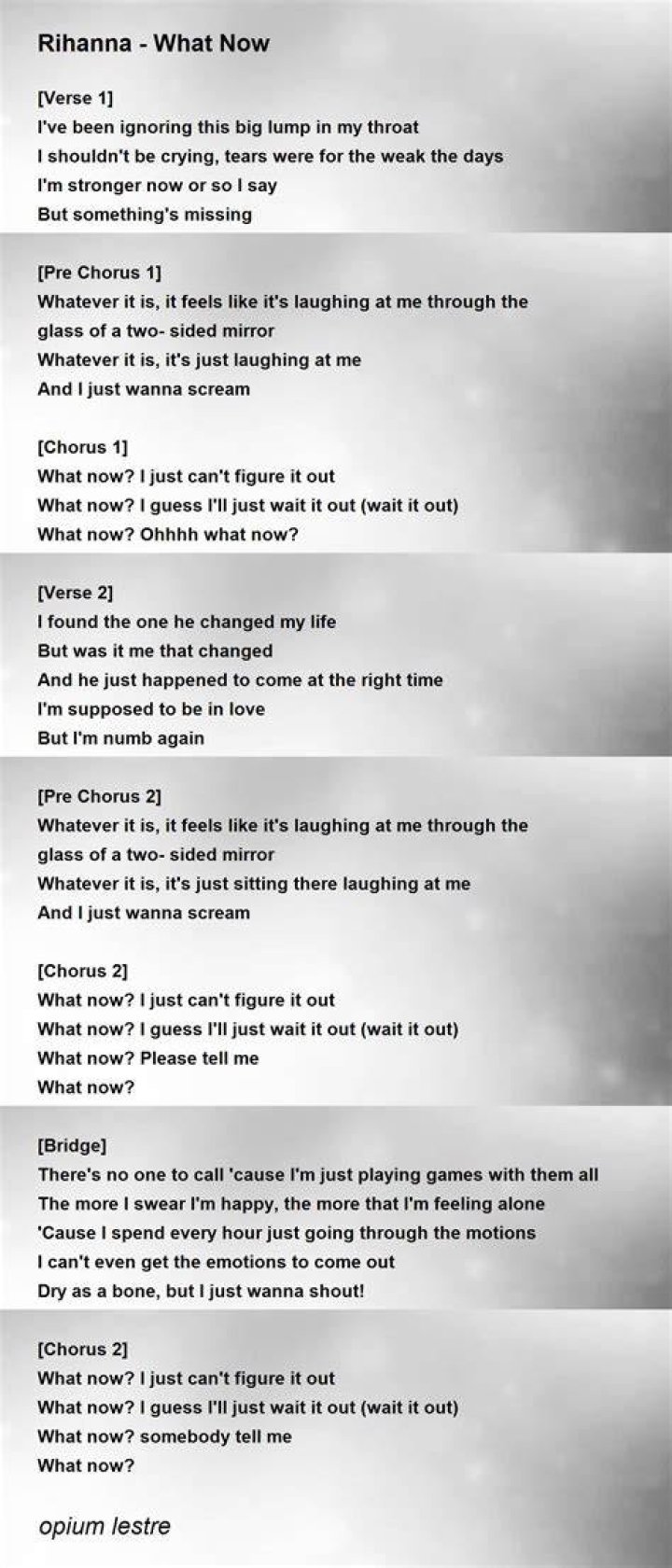 What now by rihanna lyrics