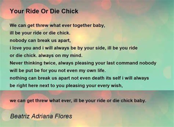 Would you be my ride or die lyrics