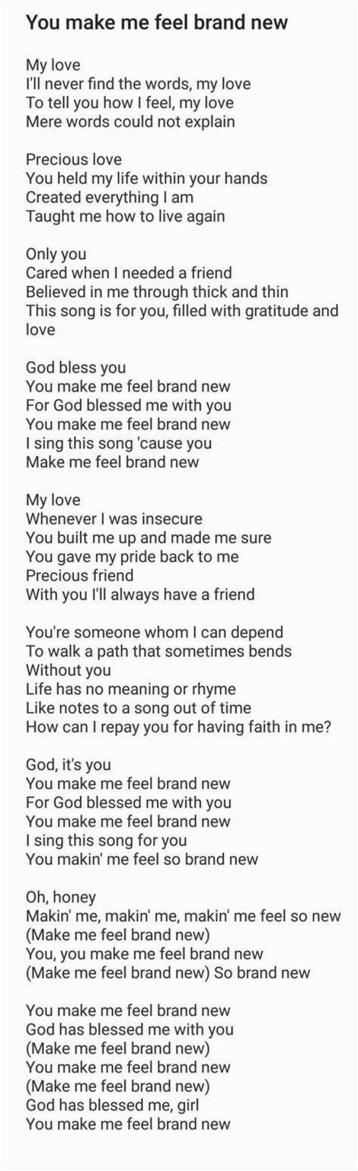 You made me feel my misery lyrics